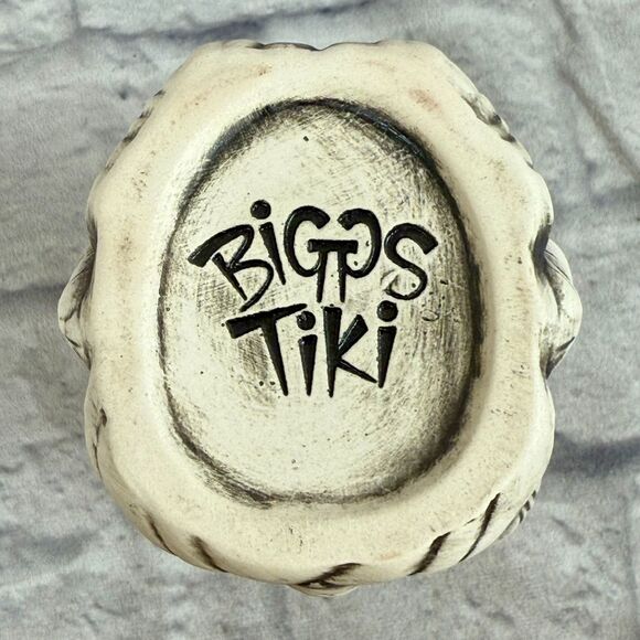 Biggs Tiki Rummy Mummy Tiki Mug Black And White Glaze 2019 - Picture 3 of 5